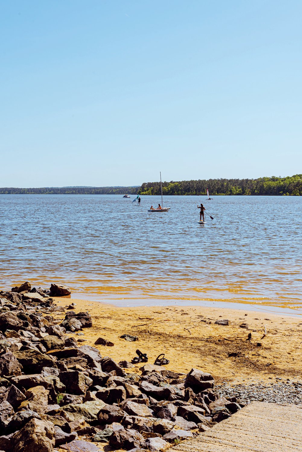 While access to Jordan Lake remains limited with state parks closed for social distancing requirements, there’s still activity on the lake. How that translates into trash accumulation remains to be seen, with clean-up efforts also temporarily on hold..