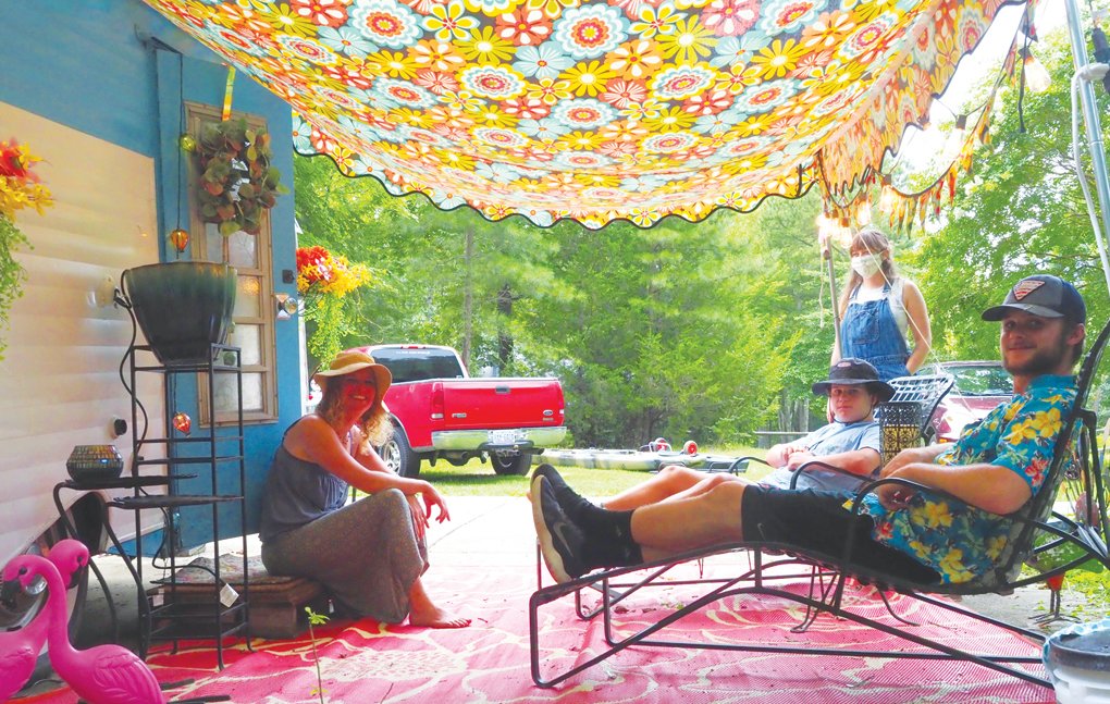 In the months after quarantine, Beth Davis set up her camper — affectionately named 'Patty' — outside her Pittsboro home, decked out with an awning, furniture and a grill.