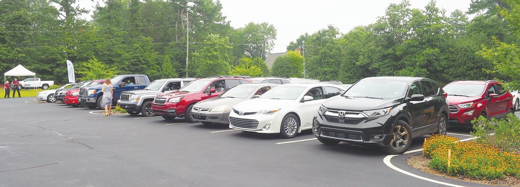 Around 35 cars of participants came to the Chatham County Senior Games drive-by celebration at the Eastern Chatham Senior Center in Pittsboro on July 30.