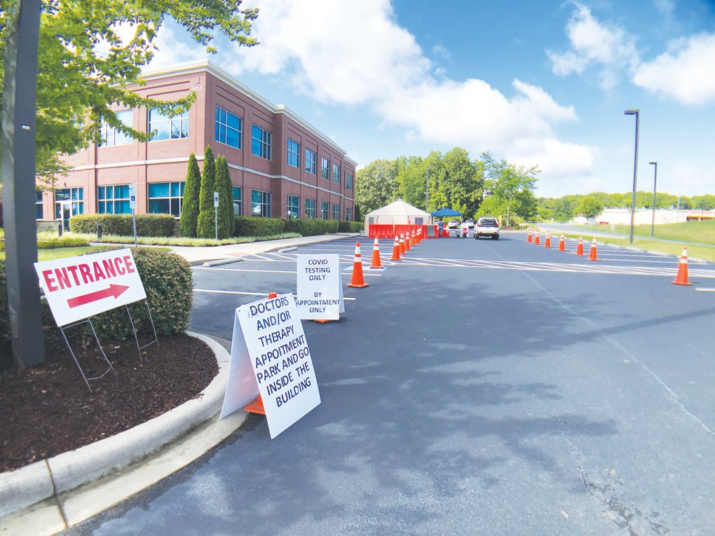 Chatham Hospital's Respiratory Diagnostic Center offers COVID-19 testing to residents. To get tested, people need to drive to the Medical Building Office parking lot, where they'll see a tent set up for drive-thru testing.