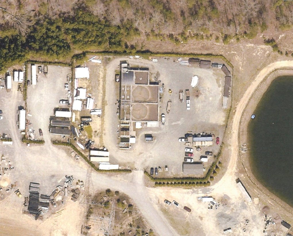 An aerial view of the current wastewater treatment facility at the Briar Chapel neighborhood in northeast Chatham County. The facility has been at the center of debate between developers and nearby residents related to a proposal to bring Fearrington Village’s wastewater to the site.
