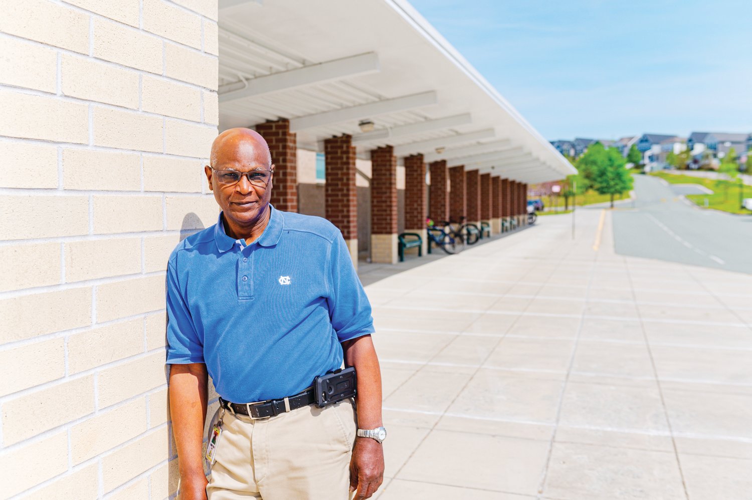 Hubert West, shown here at Margaret B. Pollard Middle School, was the first Black head coach at UNC-Chapel Hill. Now a teaching assistant, West led UNC's track and field program from 1981-83.