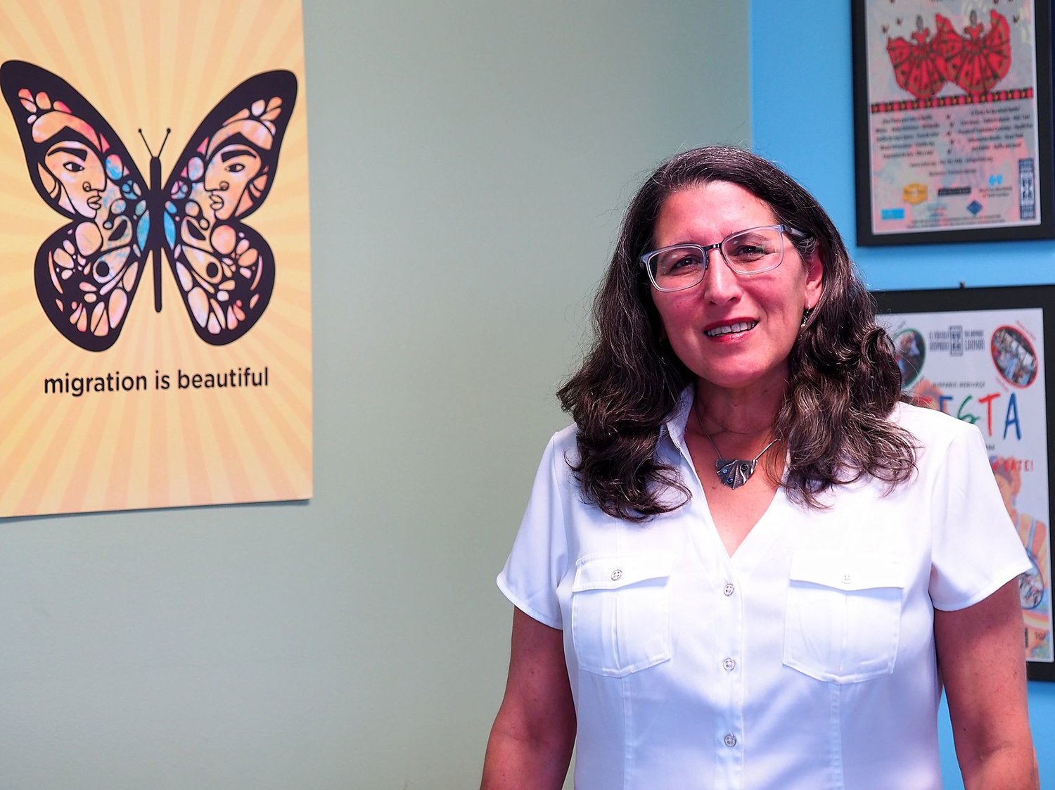 Ilana Dubester, pictured here, is the founder and executive director of the Hispanic Liaison. 'In Chatham, it’s gotten so much better,’ she said. ‘There are still, you know, gaps out there, particularly when it comes to translations, but it certainly has gotten better.'