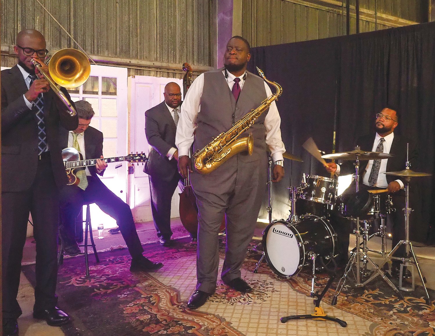 The Grammy-nominated John Brown Quintet performs at the WEBB Squared launch party Saturday at The Plant in Pittsboro.