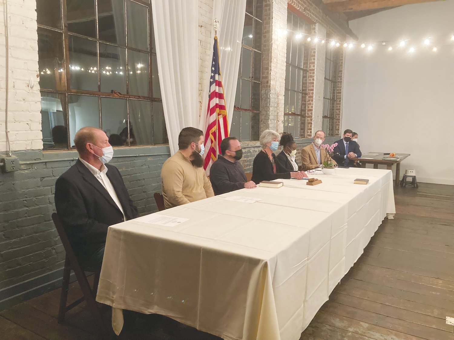 The newly-constituted Pittsboro Board of Commissioners met for the time time Monday night.