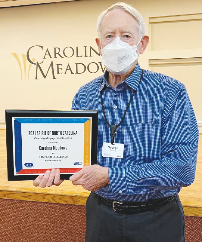 George Evans, who oversaw the Carolina Meadows United Way campaign.