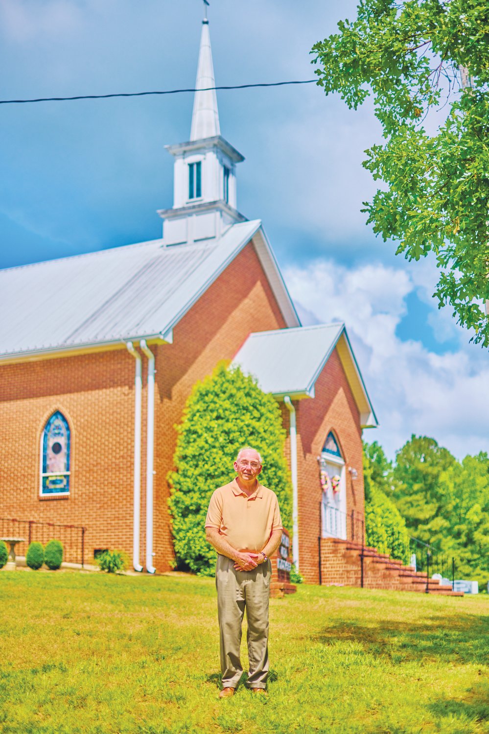 Ray Gooch, who some call the 'Pope of Chatham County,' is retiring after a four-decade career pastoring the Methodist congregations of Pleasant Hill — shown here — and Browns Chapel in Pittsboro.