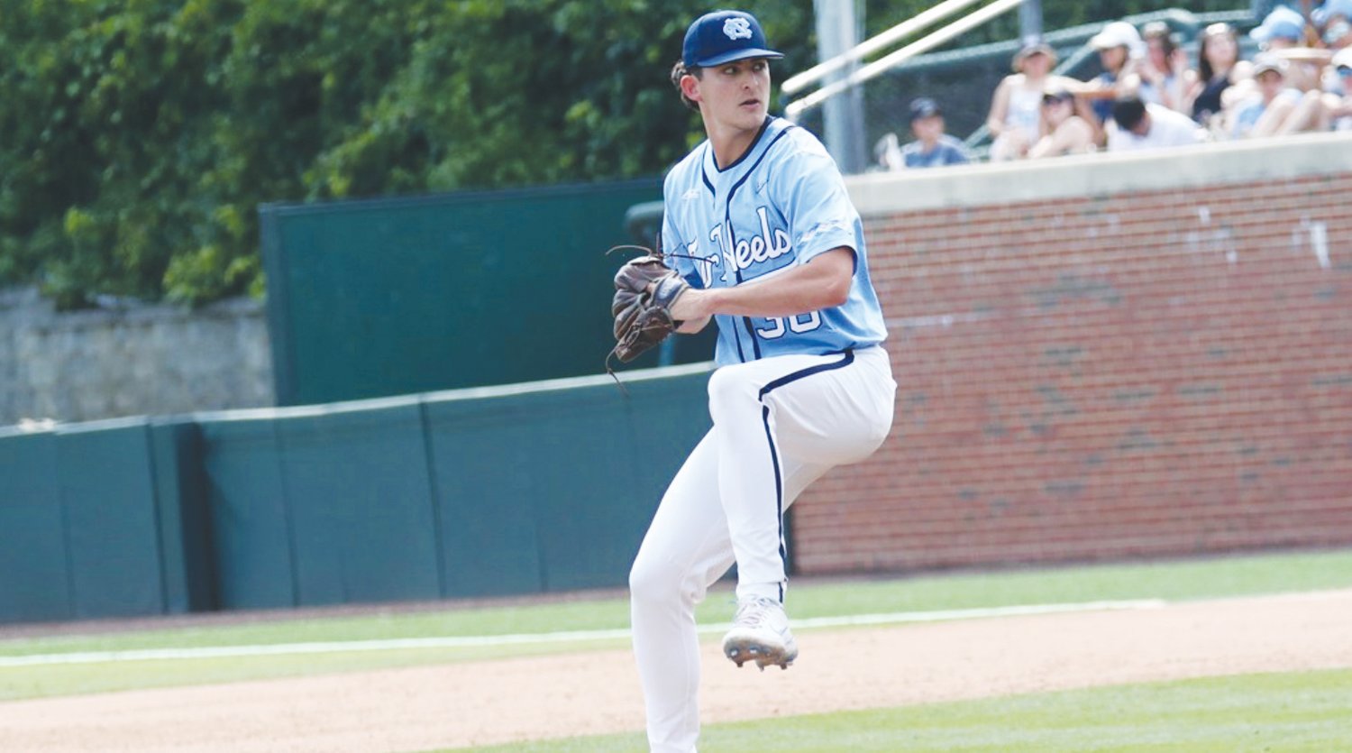 UNC reliever and Northwood graduate Davis Palermo readies himself to throw a pitch in the Tar Heels' 6-5 win over Georgia in the NCAA Chapel Hill Super Regional on June 5.