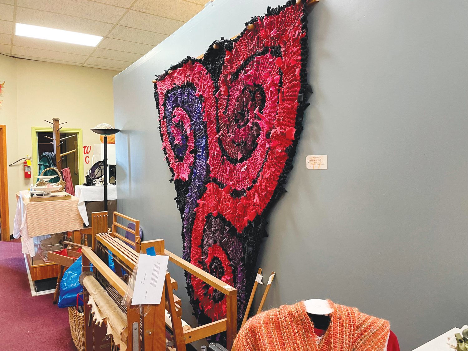 Hand-crafted goods and tools such as baskets and yarn lay on display at Twin Birch & Teasel on Monday in Siler City. The shop in downtown Siler City has specialized in making birchwood fiber art tools since 1982.
