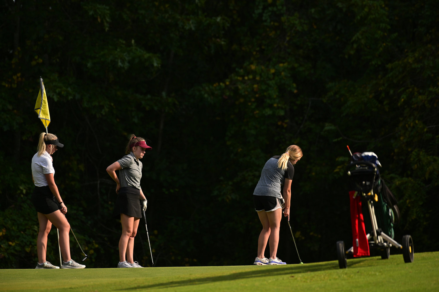 The Seaforth girls golf team finished second Monday at a conference meet with North Moore and Chatham Central.