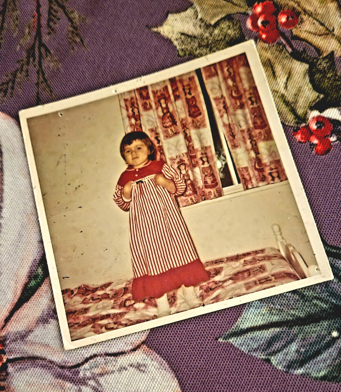 The author during Christmas at age 4.
